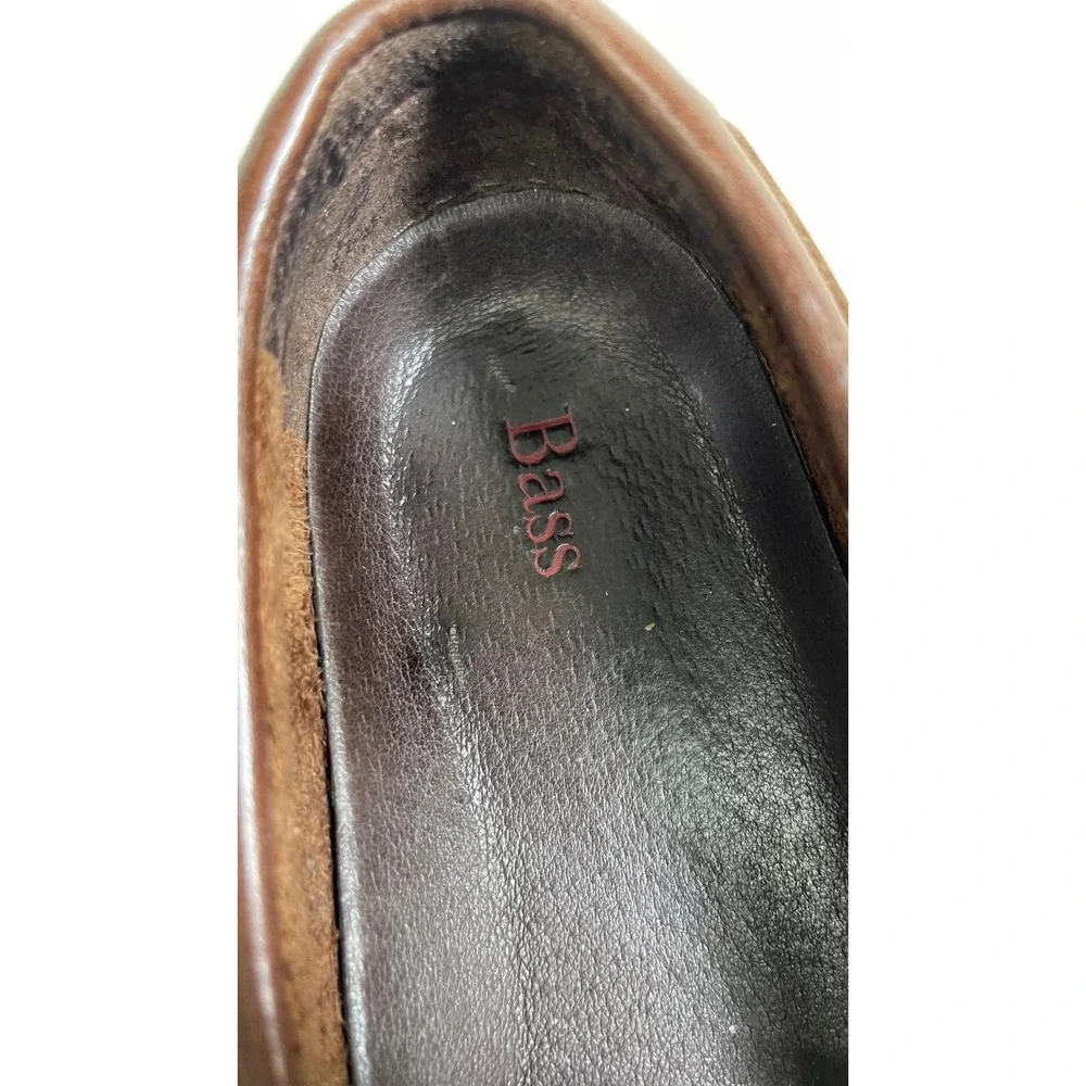 Bass‎ Karen's Brown Leather Driving Tassel Loafer Slip On Women's Size 9.5 M